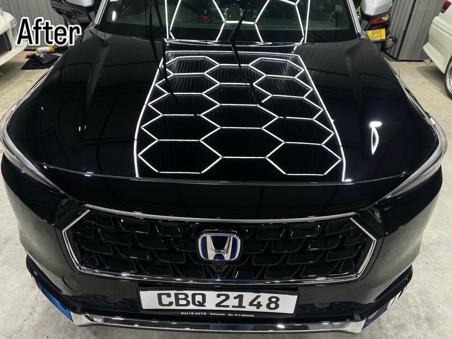After paint correction and ceramic coating with high gloss finish